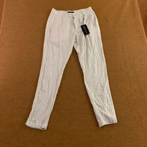 Tailored Athlete Mens 30W 30L Beige Linen Blend Pleated Trousers NWT